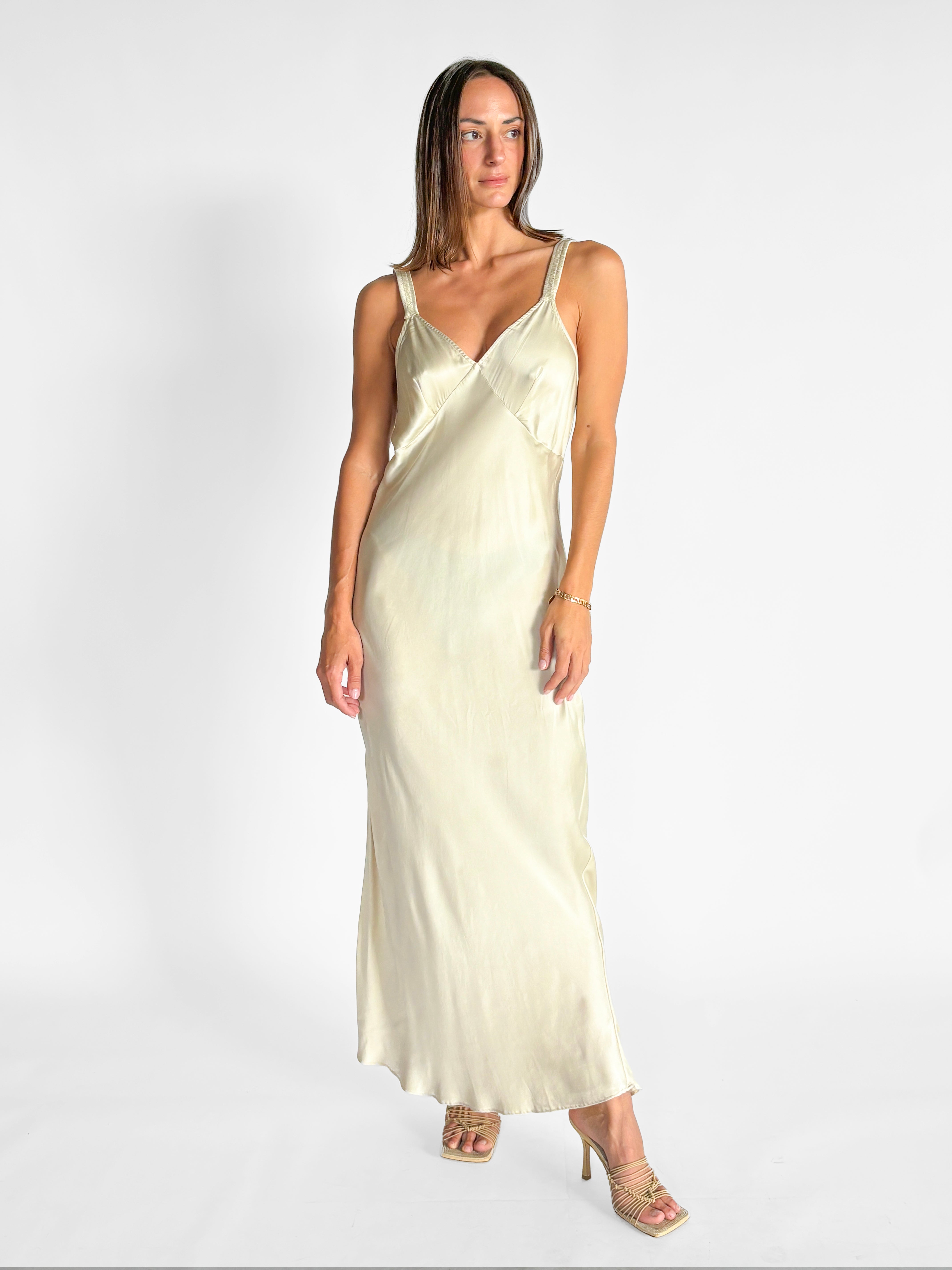 silk laundry deco ruched dress Deco Ruched Dress Hazelnut