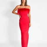 Scarlet Strapless Gown