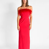 Scarlet Strapless Gown