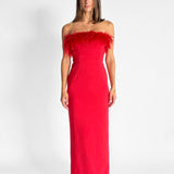 Scarlet Strapless Gown