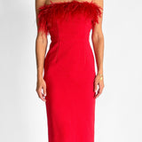 Scarlet Strapless Gown