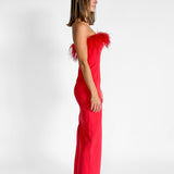 Scarlet Strapless Gown