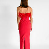 Scarlet Strapless Gown