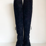 Suede Knee-High Boots
