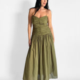 Gathered Drop Waist Dress