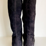 Suede Thigh-High Boots