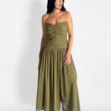 Gathered Drop Waist Dress