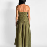 Gathered Drop Waist Dress