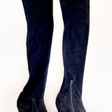 Suede Knee-High Boots