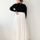 Cumberbund Ruched Skirt
