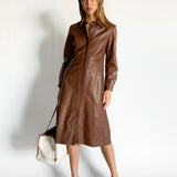 Leather Shirt Dress
