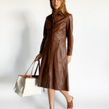 Leather Shirt Dress