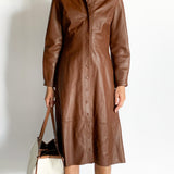 Leather Shirt Dress
