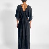 Linen V Neck Dress