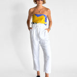 High Waisted Linen Pant