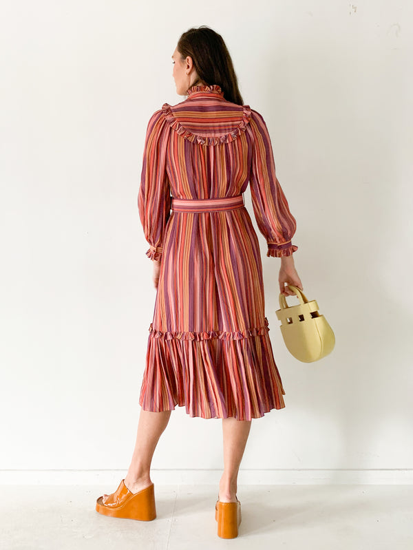 Swing Striped Midi Dress