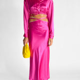 Crystaline Bias Maxi Skirt