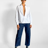 Haines Poplin Front Slit Shirt
