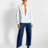 Haines Poplin Front Slit Shirt