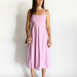 Crepe Knit Square Neck Dress