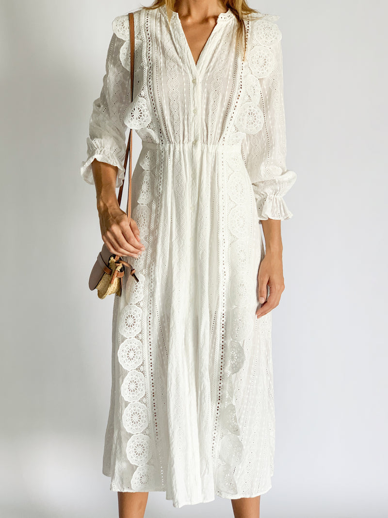 Raviane Broderie Anglaise Lace Dress