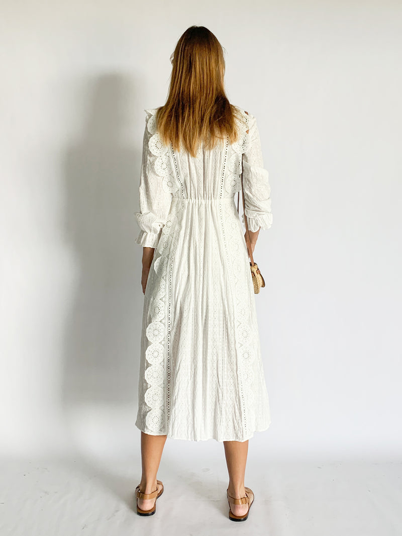 Raviane Broderie Anglaise Lace Dress