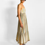 Juniper Tasseled Metallic Striped Dress