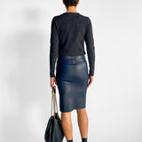 Metallic Long Sleeve Crew Top