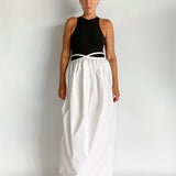 Ruched Cocoon Tie Skirt