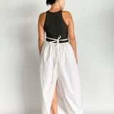 Ruched Cocoon Tie Skirt