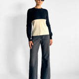Contrast Panel Knit Top