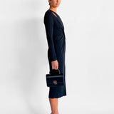 Willow Pleat Front Drape Dress