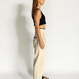 Linen Cinch Waist Pants