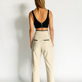Linen Cinch Waist Pants
