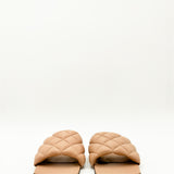 Quilted Leather Flat Sandals