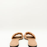 Quilted Leather Flat Sandals