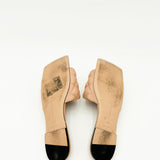 Quilted Leather Flat Sandals