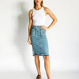 Schiffer Denim Midi Skirt