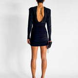 Cowl Back Mini Dress