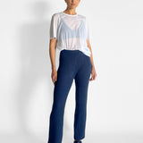 Ribbed Detail Flared Tight