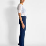 Ribbed Detail Flared Tight