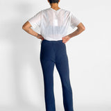 Ribbed Detail Flared Tight