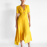 Tamara Asymmetric Cutout Midi Dress