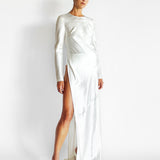Revery High Split Long Sleeve Dress