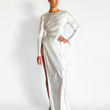 Revery High Split Long Sleeve Dress