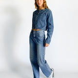 Straight Leg Denim Jeans