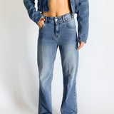 Straight Leg Denim Jeans