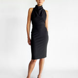 High Neck Midi Dress