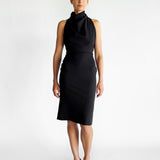 High Neck Midi Dress