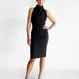 High Neck Midi Dress